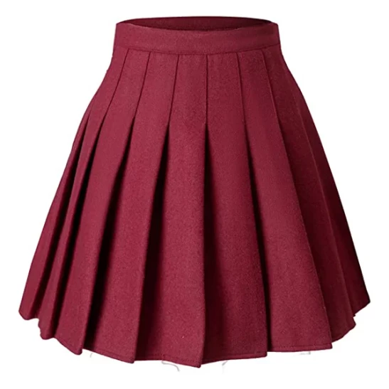 Women Girls Versatile Plaid Pleated Skirt with Shorts