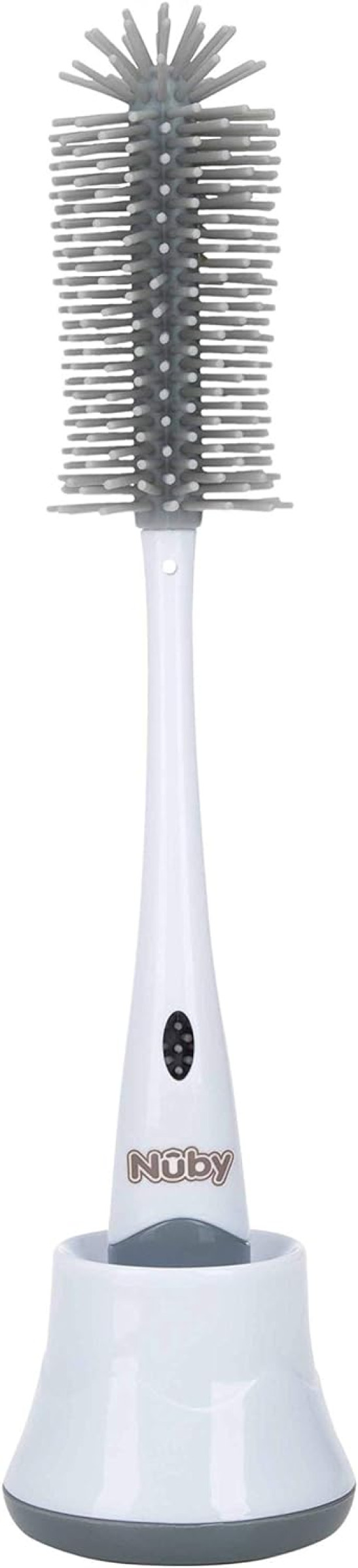 2 in 1 Bottle and Teat Cleaning Brush with Hygiene Stand, White