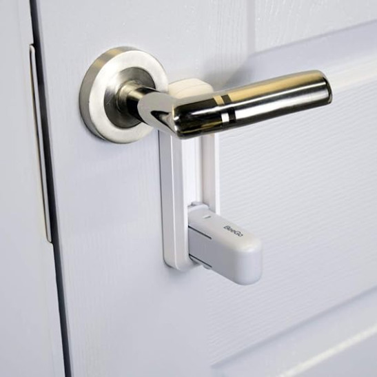 Baby Door Safety Locks -2 Pack, Easy to Install Stick on Door Lock, Door Lock Without Drilling 3M VHB Adhesive