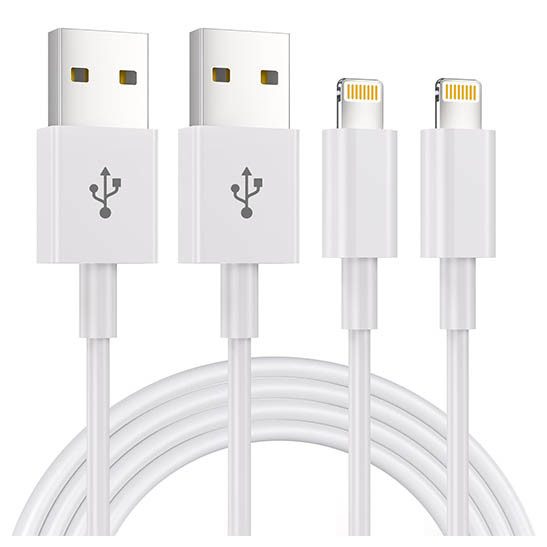 2Pack 3M iPhone Charger Cable [Apple MFi Certified] Lightning to USB Cable Lead 10 Foot, 2.4A Fast Charging Cable for iPhone 14 13 12 11 Pro Max XS XR X 8 7 6 Plus 5, iPad and iPod