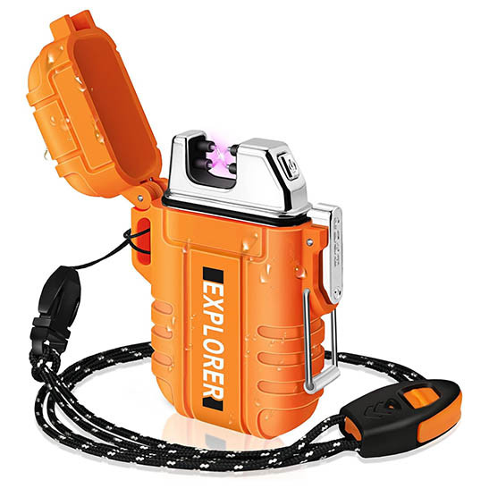 lafagiet USB Rechargeable Lighter Waterproof Arc Lighters for Camping Hiking Outdoor Survival Tactical British Marketplace