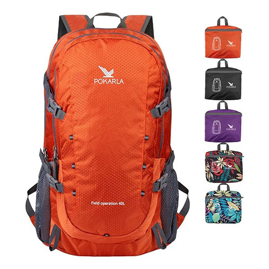 POKARLA 40L Lightweight Packable Backpack Hiking Daypack Walking Rucksack Foldable Camping Sports Outdoor Knapsack for Women Men British Marketplace