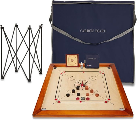 Uber Games – Premium Carrom Board Set – 33 x 33” Official Size