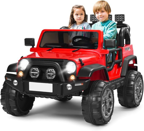 2-Seater Kids Ride on Car, 12V Battery Powered Toy Car