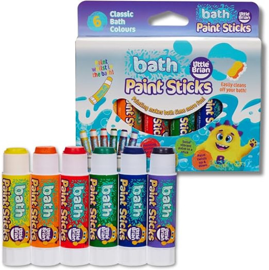 Bath Paint Sticks, 6 Pack Paint Sticks, Bath Crayons, Kids Paint Pens Twist Up & Down, Easy-to-Use Paint Sticks, Easy Clean Up