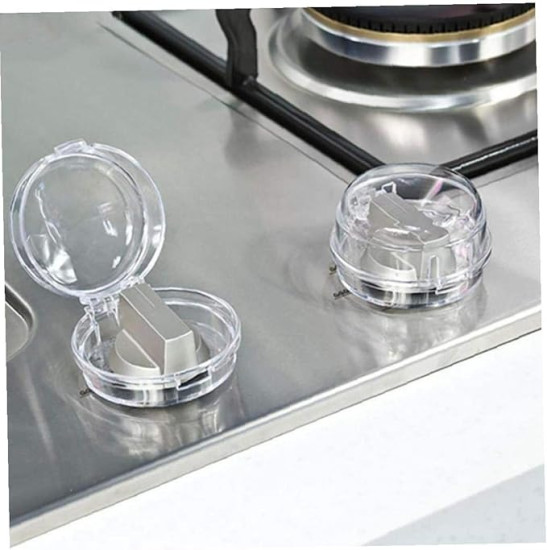 6pcs Clear Stove Knob Covers Child Safety Guards Cooker Switch Cover Gas Shield Protection Locks for Children Safe