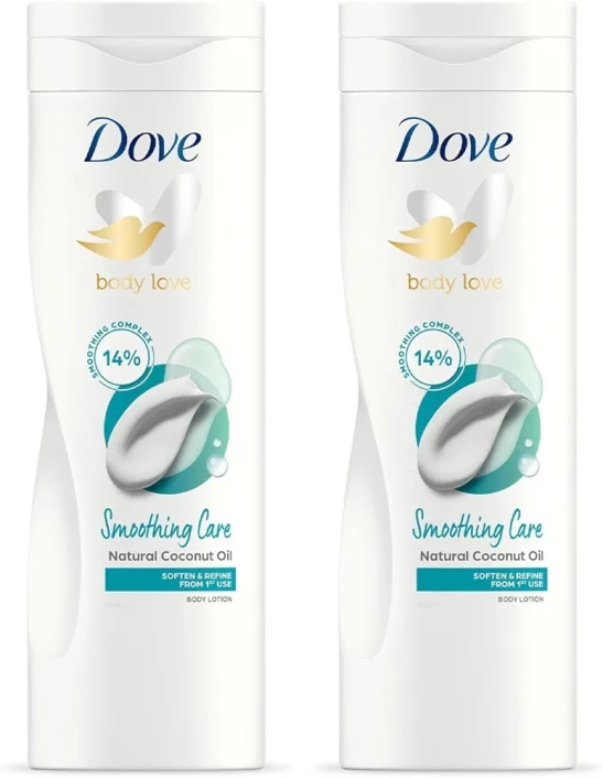 Dove Nourishing Secrets Restoring Ritual Body Lotion with Coconut Oil and Almond Milk for all skin types 400ml (Pack of 2)