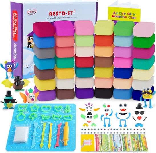 Air Dry Clay Kit, 42 Corlors Modelling Clay for Kids