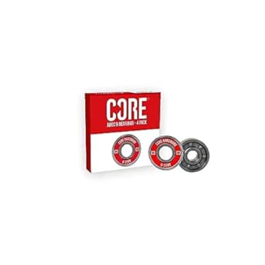 CORE ABEC 9 Skateboard Bearings - Pack of 4 Premium Sealed 608 Bearings for Skateboards