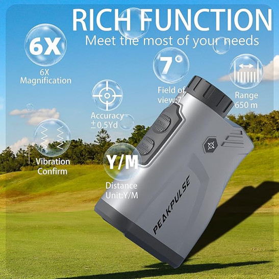 Golf Range Finder,PeakPulse LC600AG Rangefinder Golf 600 Yards Rangefinder