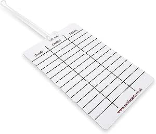 SWVL Sports Golf Wedge Matrix Gapping Chart Double-Sided Bag Tag