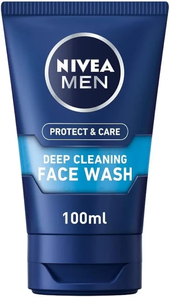 NIVEA MEN Protect & Care - Deep Cleaning Face Wash - Refreshing Mens Face Cleanser