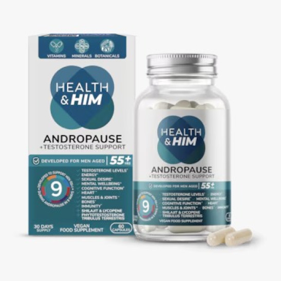 Health & Him Andropause 55+ Testosterone Support 60 Capsules