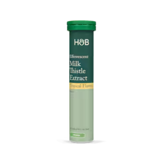 Holland & Barrett Effervescent Milk Thistle Extract 100mg Tropical Flavour 20 Tablets