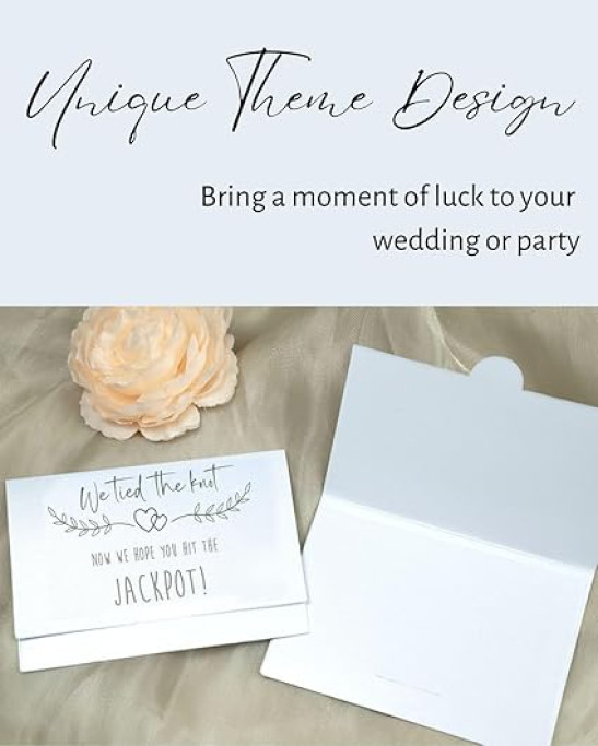 100 Pack Lottery Ticket Holders Wedding Favor Idea, Lottery Ticket Wallet, We Tied the Knot Now We Hope You Hit the Jackpot, Wedding Favors