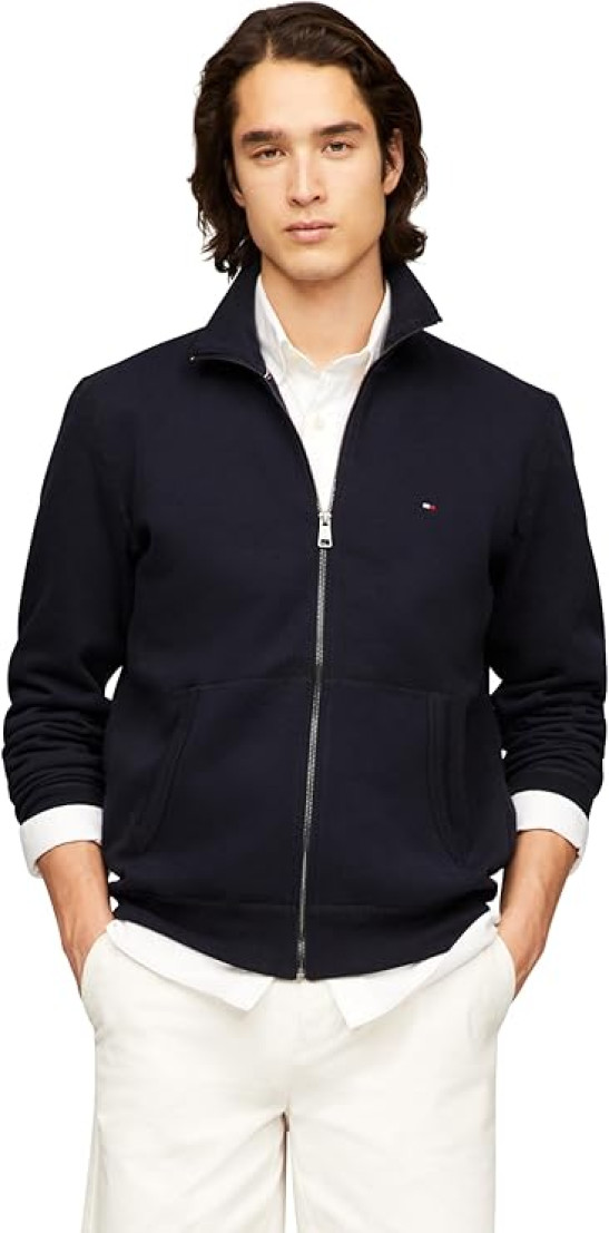 Tommy Hilfiger Men's Medium Weight Fleece Full Zip Up Sweatshirt Cardigan Sweater