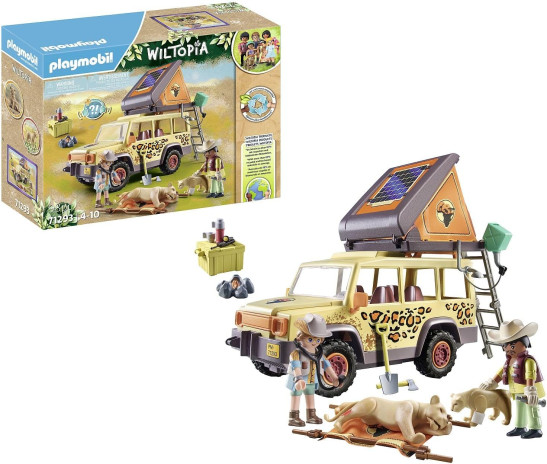 Playmobil 71293 Wiltopia Rescue All-Terrain Vehicle, adventurous animal set, educational toy made of sustainable material, fun imaginative role-play, playsets suitable for children ages 4+