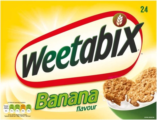 Weetabix Banana Cereal, 24 Biscuits (Pack of 5, total of 120 biscuits)