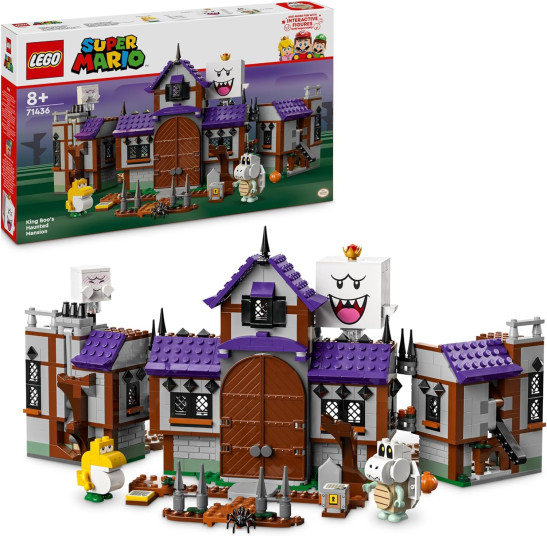 LEGO Super Mario King Boo’s Haunted Mansion Set, Building Toy for Kids, Collectible Playset with 4 Character Figures Including a Baby Yoshi, Gift for 8 Plus Year Old Boys, Girls and Gamers 71436 Visit the LEGO Store
