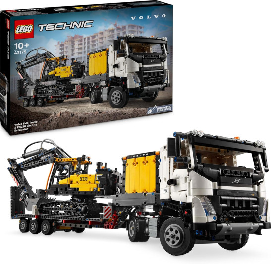 LEGO Technic Volvo FMX Truck & EC230 Electric Excavator Toy for 10 Plus Year Old Boys & Girls, Vehicle Building Set for Kids Who Love Heavy-Duty Construction Models, Birthday Gift Idea, 42175