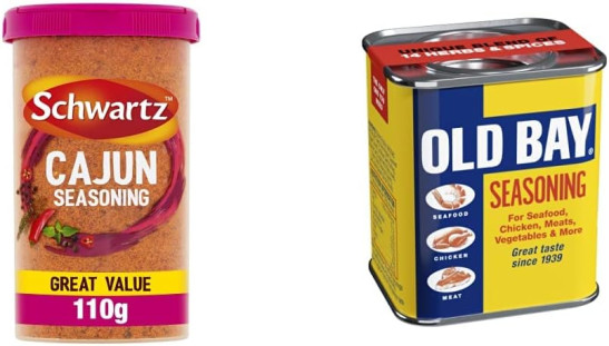 Schwartz Cajun Seasoning Drum, 110g & Old Bay Seasoning, 75g