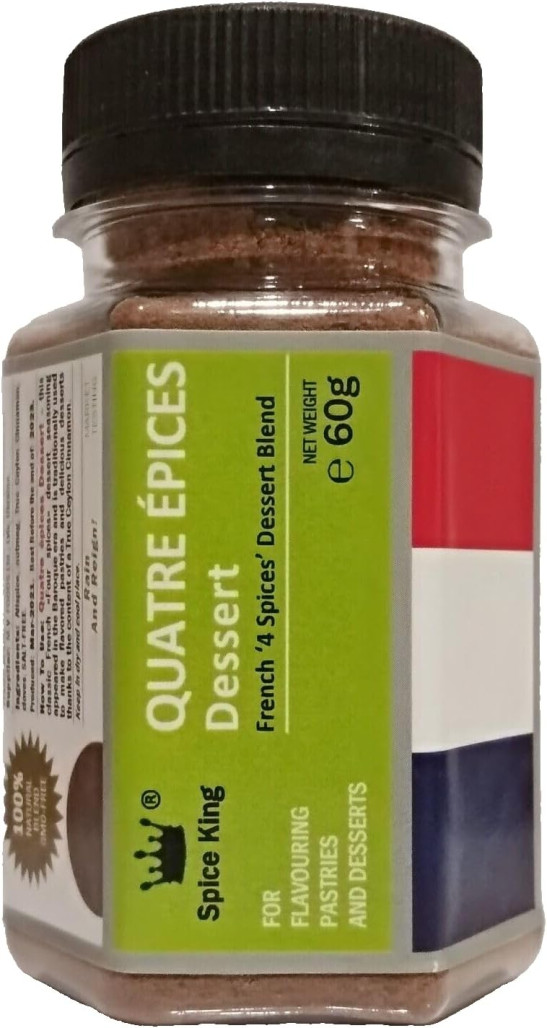 Spice King Quatre Epices Dessert, French 4 Spices Blend, 60 g (2.11 oz)