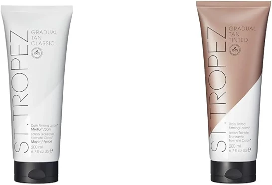 St. Tropez Classic Gradual Tan Firming Lotion - Sun Kissed Glow Self Tan with 5 Skincare Benefits & Tinted Daily Firming Body Lotion 200ml | Tanning Moisturizer