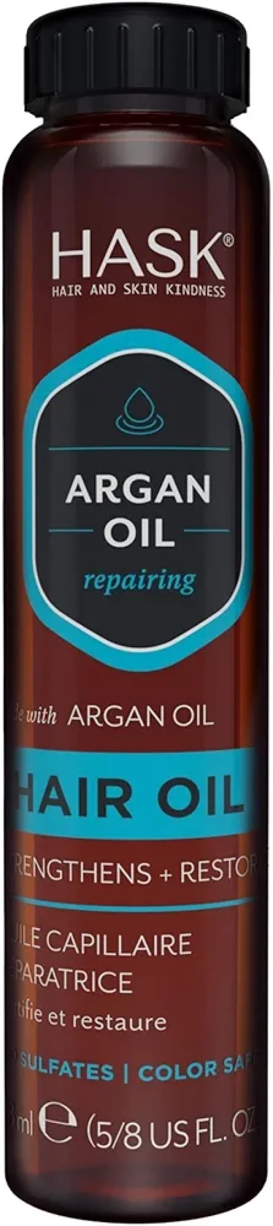 HASK Argan Oil Shine Oil Vial Repairing for All Hair Types,