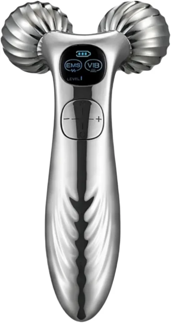 Face Roller Massager, Guasha Tool Face Body Skincare Massage with EMS Vibration, Reduce Wrinkle