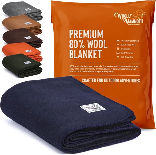Woolly Mammoth Woolen Company Wool Camp Blanket. | British Marketplace
