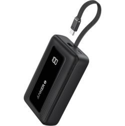 Anker Zolo Power Bank, 20,000mAh 30W High-Speed Portable Charger with Built-In USB-C Cable, Battery Pack For iPhone