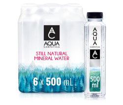 AQUA Carpatica Still Mineral Water, Naturally Alkaline, PET, 6 x 500ml