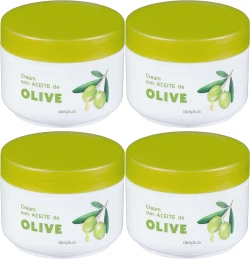 Pack 4 Body Cream with Olive Oil 1000 ml. Deliplus | For all skin types | Pack 4 jars x 250 ml.